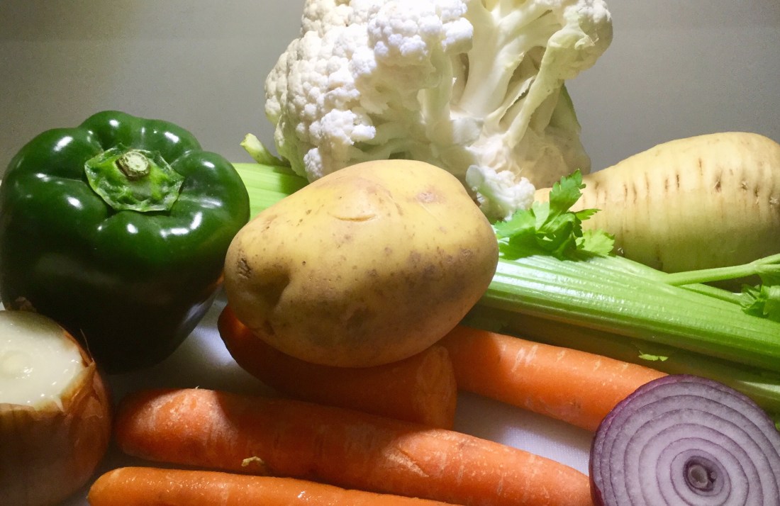 A selection of leftover veg 
